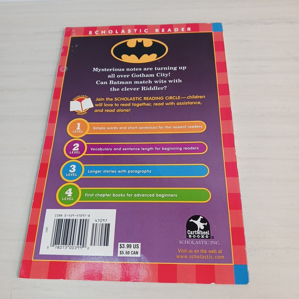 Scholastic Reader Batman Copy Cat Crime Riddler Paperback Devin Grayson - Picture 2 of 3